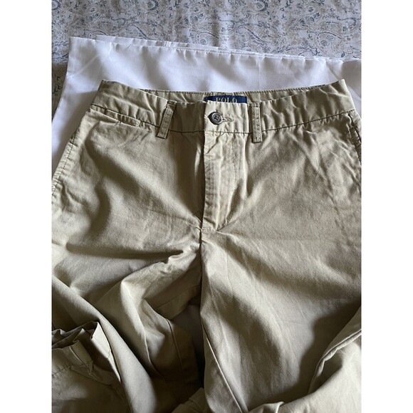Polo Ralph Lauren Boys Chino Tan Pants Flat Front Size 10 - Picture 4 of 10